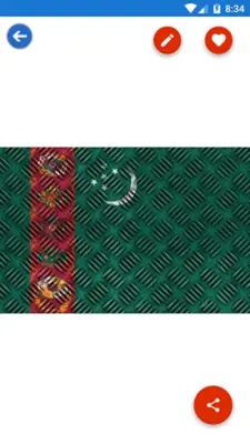 Turkmenistan Flag Wallpaper F android App screenshot 2